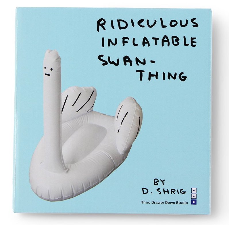 英國 Ridiculous Inflatable Swan-Thing 中指鵝浮床19