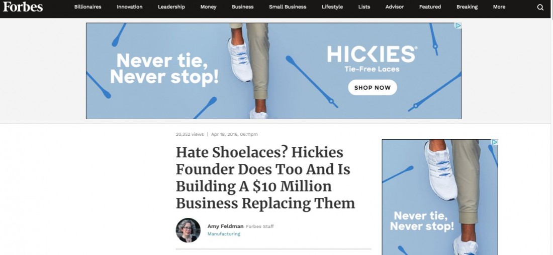 Hickies 2.0 免綁智能鞋帶 media coverage