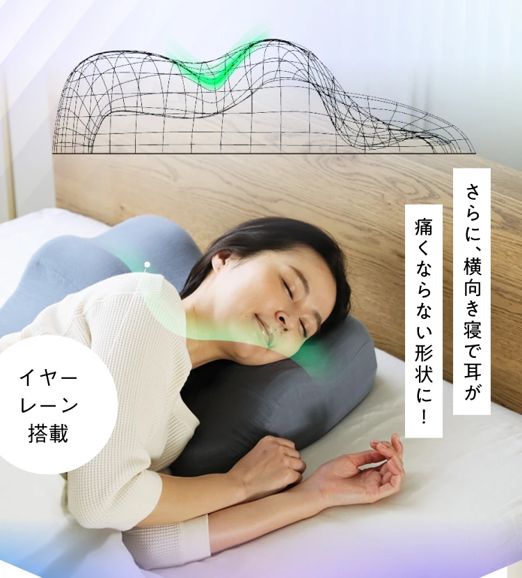 此外，這種形狀可以防止您側睡時耳朵受傷。